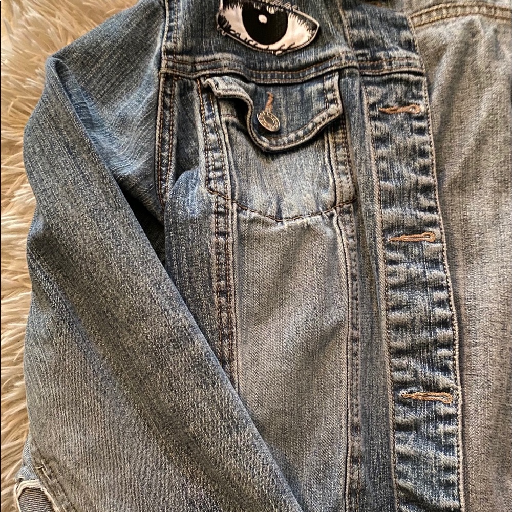 Distressed Jean Jacket - Picture 2 of 5
